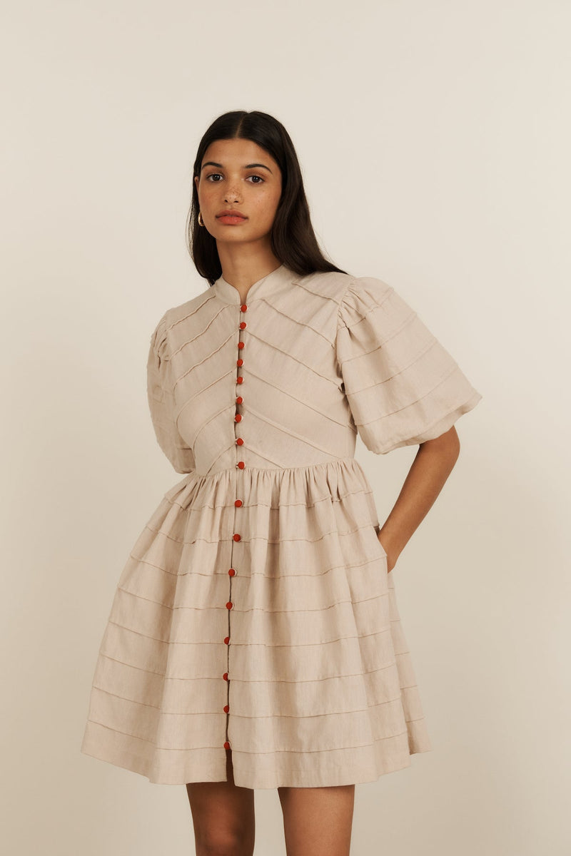 andmary daisy tiered dress beige アンドマリー andmary アンドマリー daisy tiered dress デイジーティアード