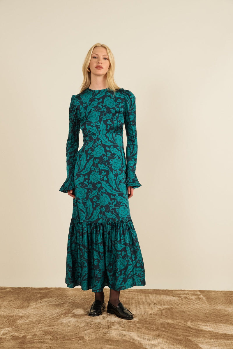 Maria de la Orden | Dixie Dress Blue Flowers
