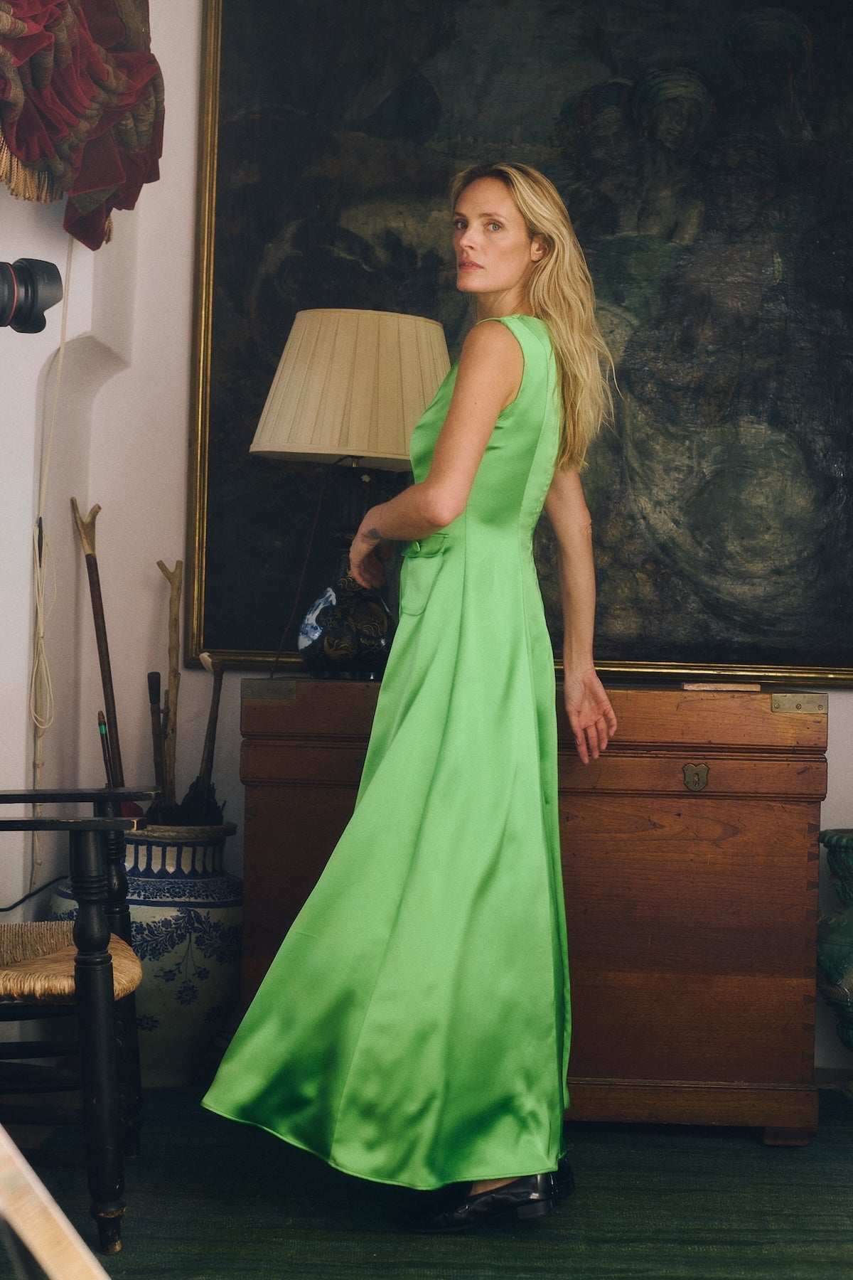 born in east la green dress Maria de Orden Filming locations