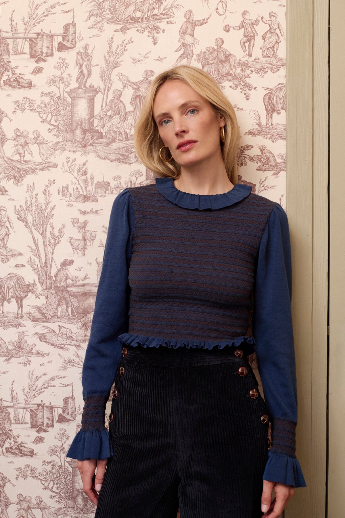 Maria de la Orden | Aleria Knit Top Navy