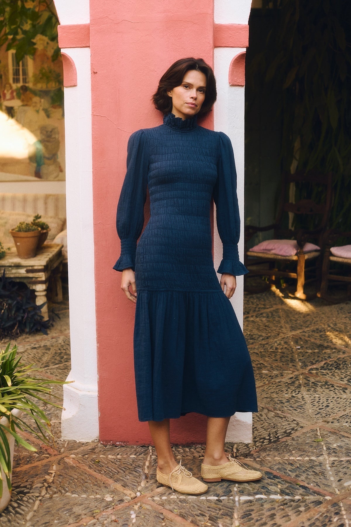 Aleria Long Dress - Navy - XS - Maria de la Orden Aleria Long Dress - Navy - XS - Maria de la Orden