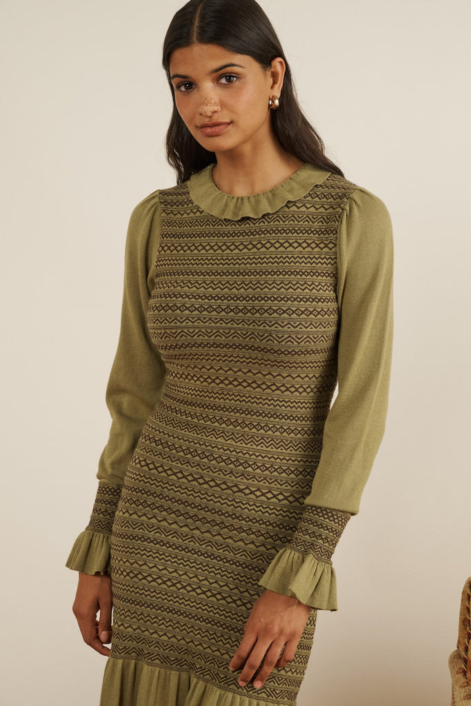 Aleria Long Knit Dress - Maria de la Orden