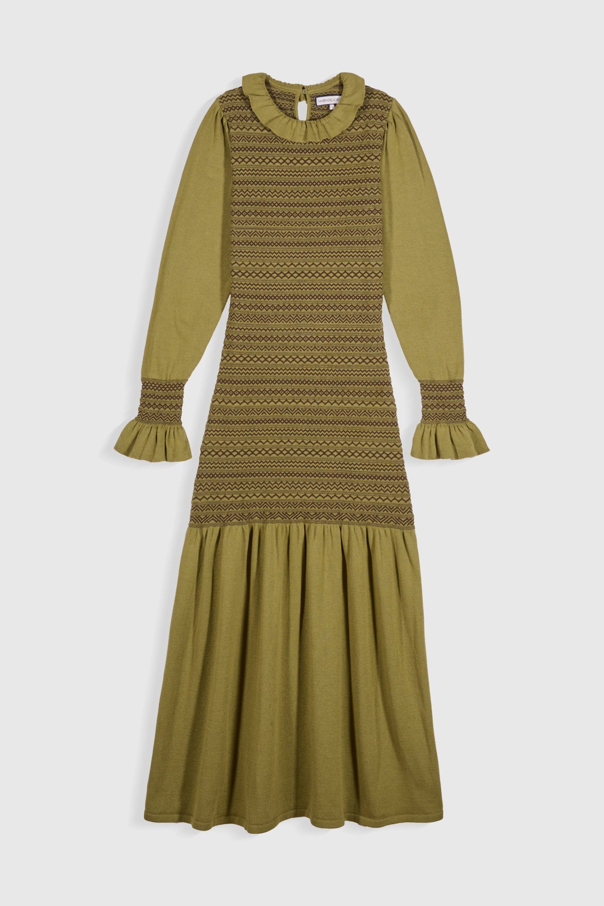 Maria de la Orden | Aleria Long Knit Dress Olive Maria de la Orden | Aleria Long Knit Dress Olive