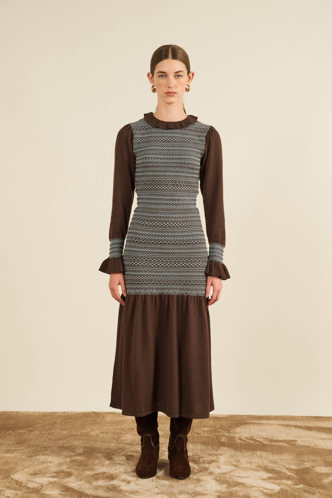 Aleria Long Knit Dress - Maria de la Orden