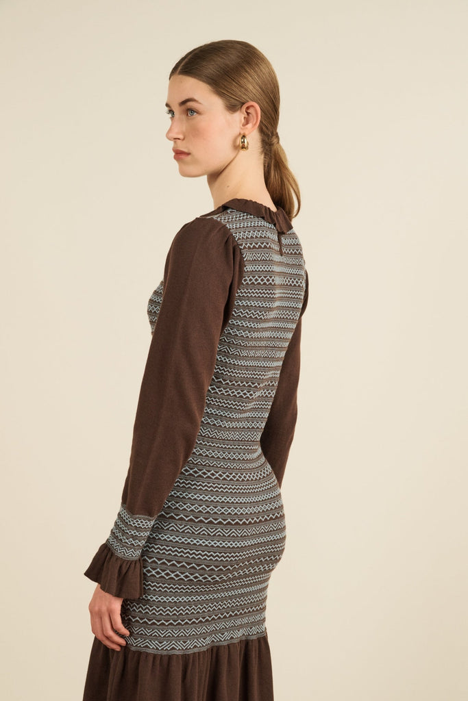 Aleria Long Knit Dress - Maria de la Orden