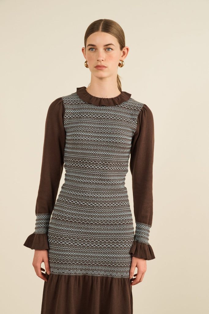Aleria Long Knit Dress - Maria de la Orden