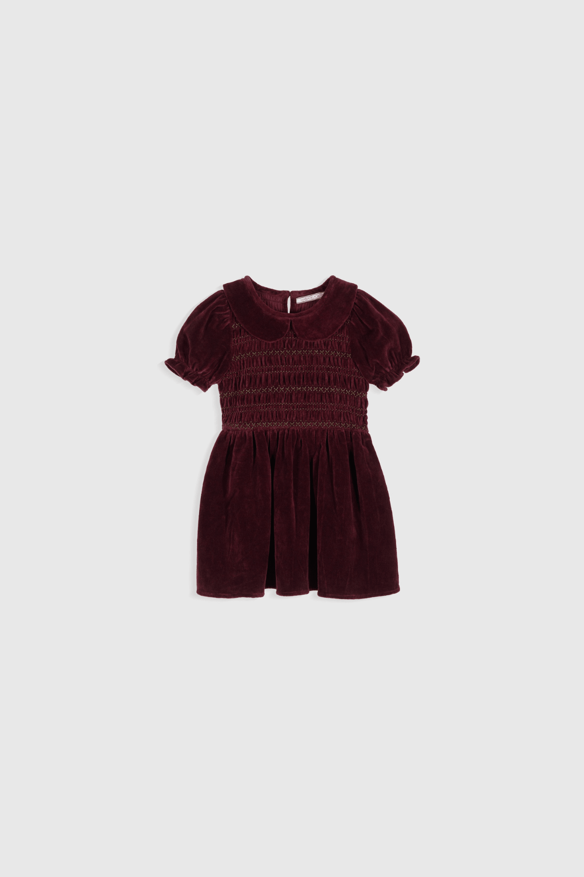 burgundy newborn dress Maria de la Orden
