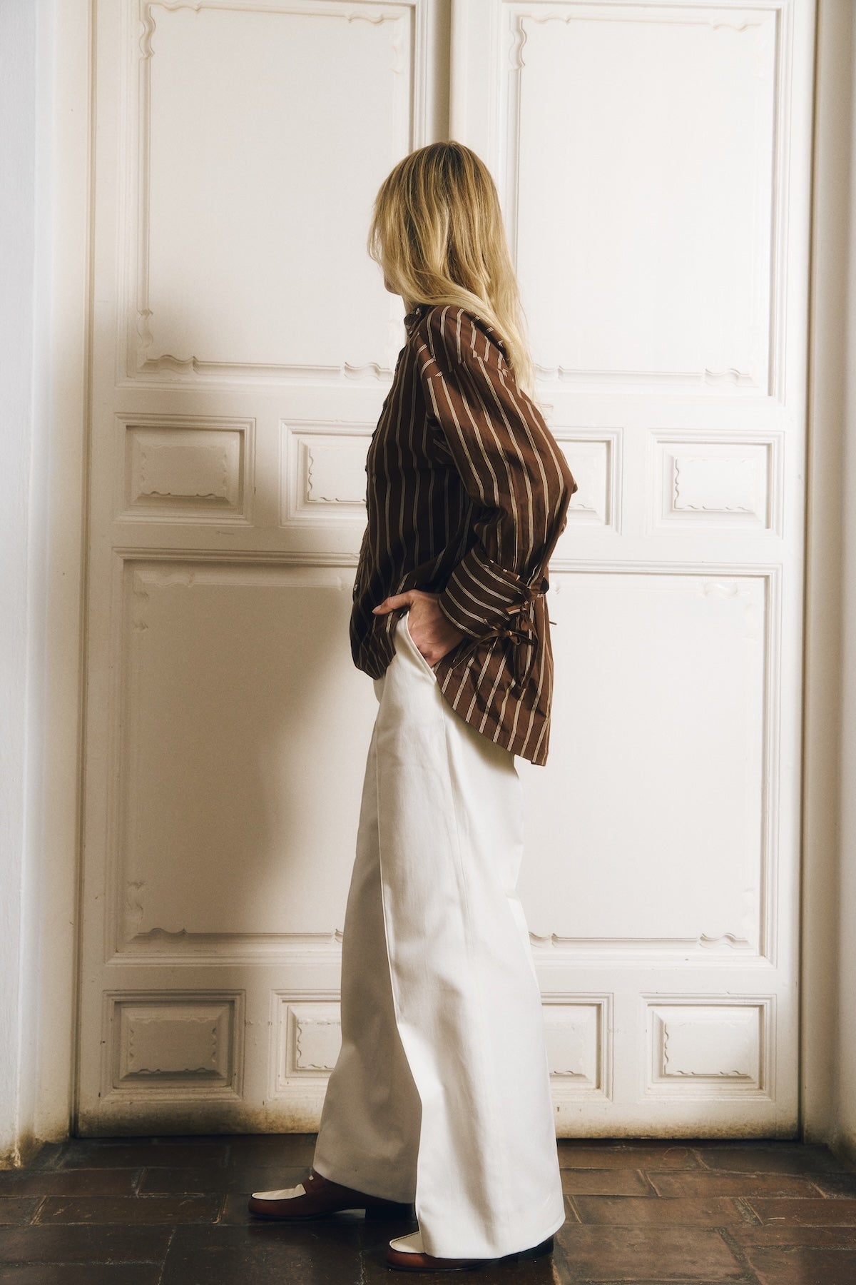 Maria de la Orden | Baltimore Shirt Brown Stripes