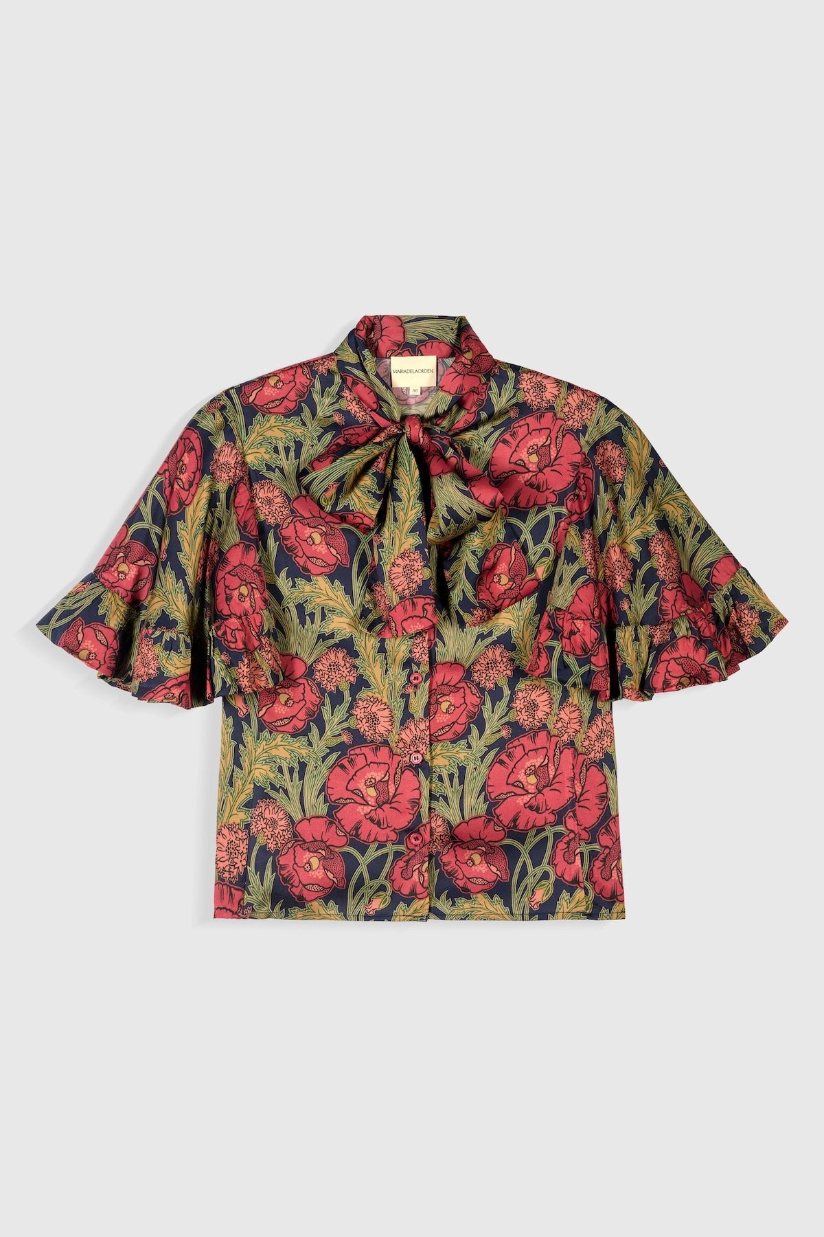 Maria de la Orden | Balzac Shirt Red Flowers