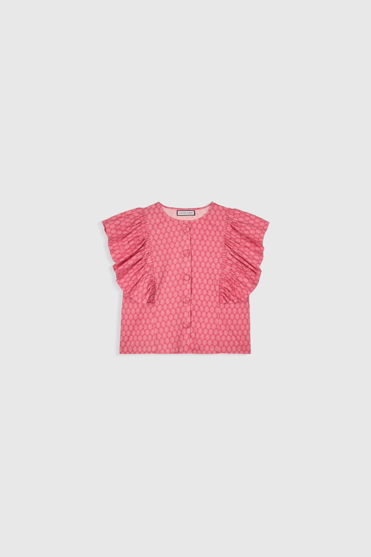 andmary Waffle flower トップス red andmary Rosie flower knit tops 