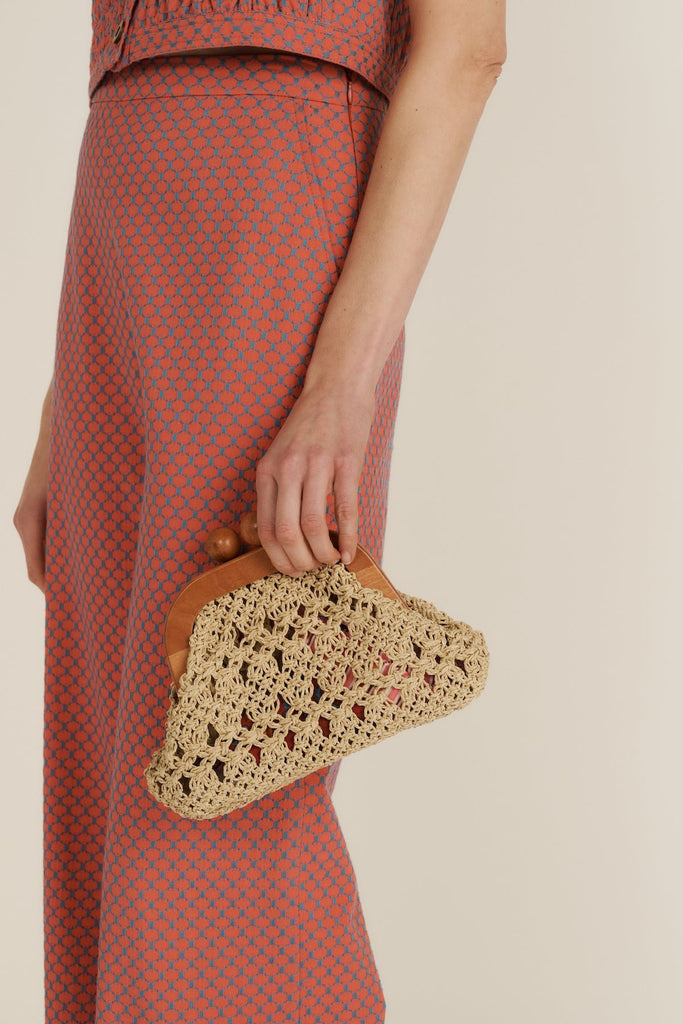 Bourse Raffia Natural - Maria de la Orden