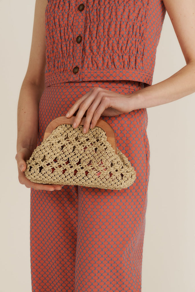 Bourse Raffia Natural - Maria de la Orden