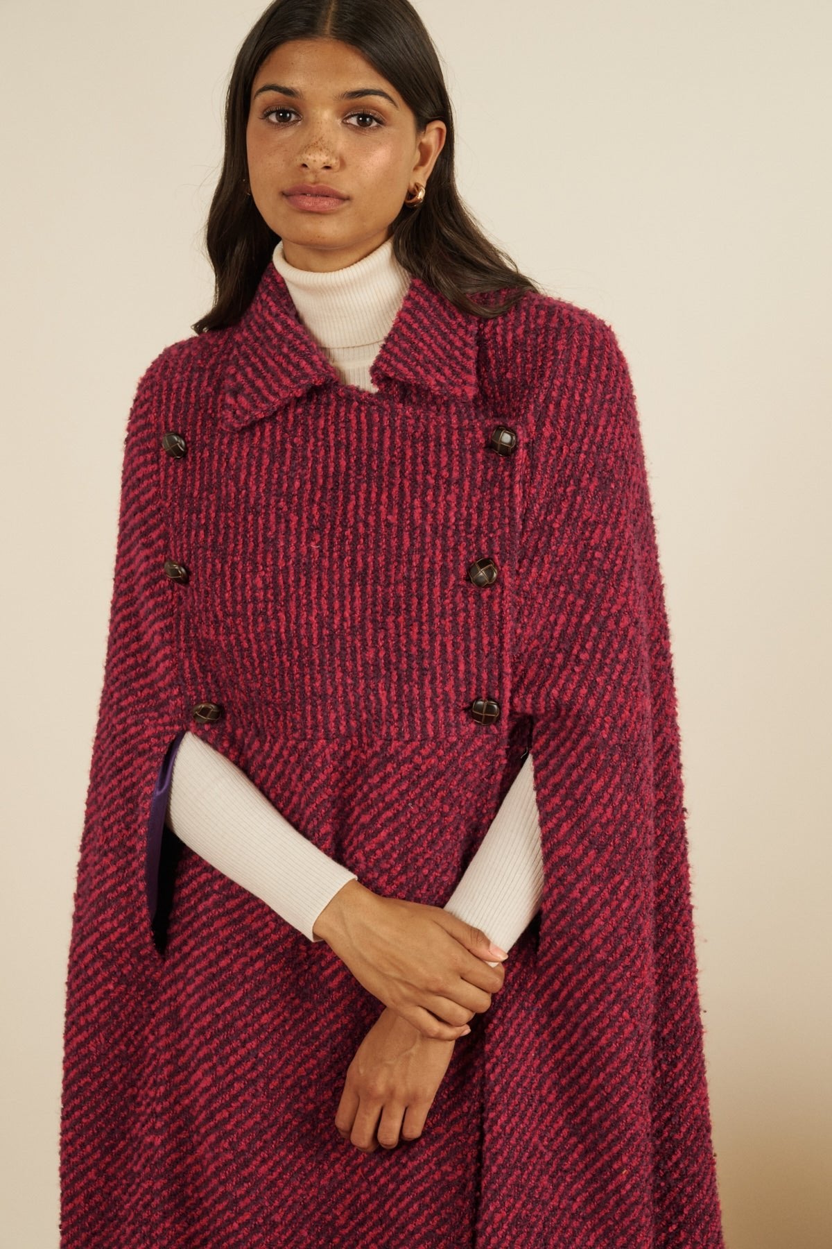 Maria de la Orden | Camila Cape Purple Bouclettes
