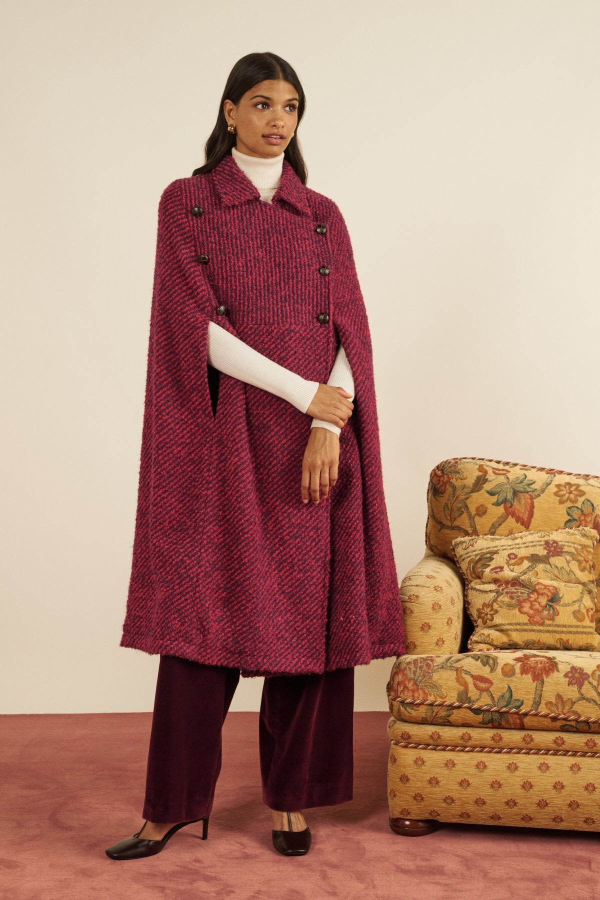 Maria de la Orden | Camila Cape Purple Bouclettes