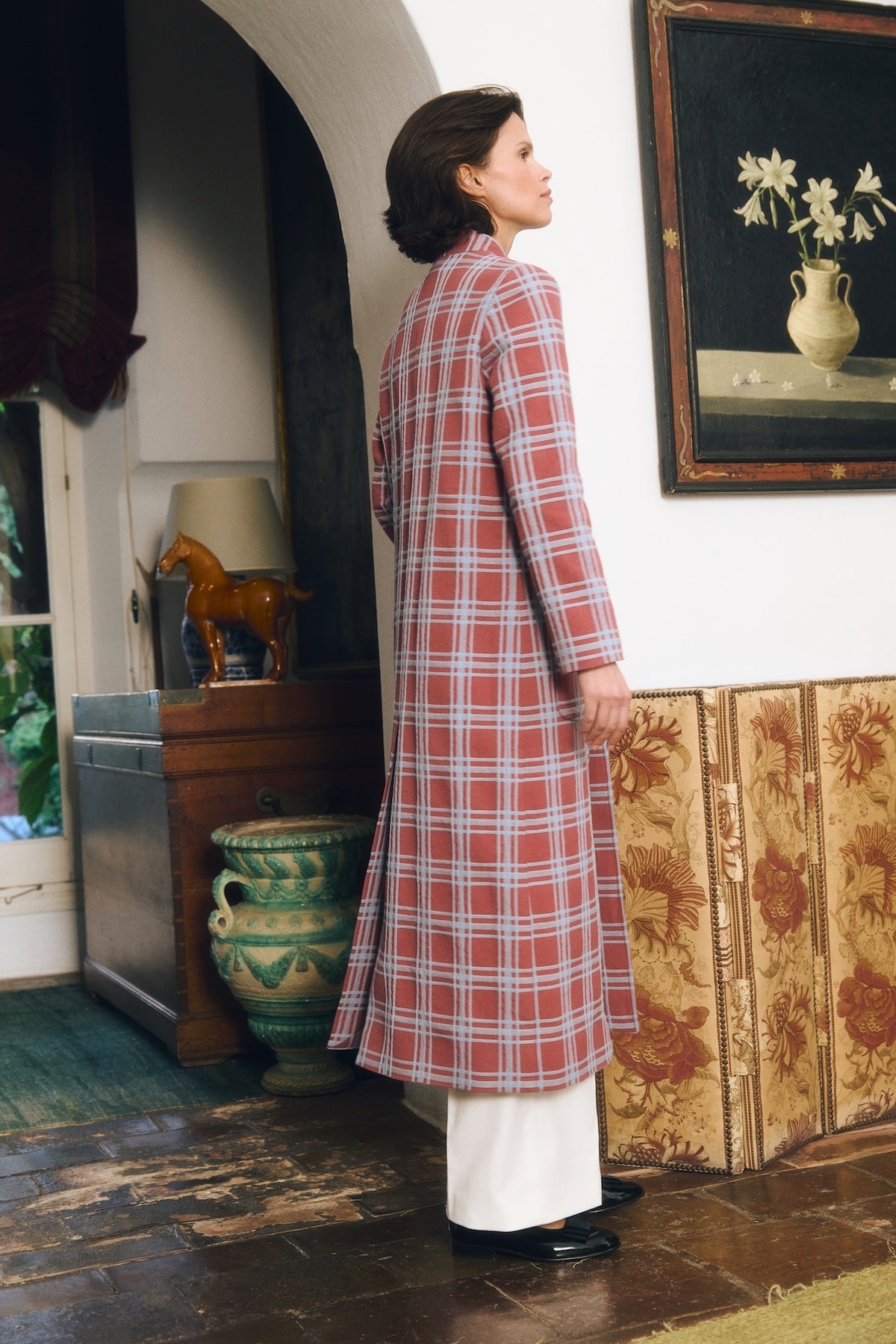 Maria de la Orden | Carnot Coat Red & Blue Checks