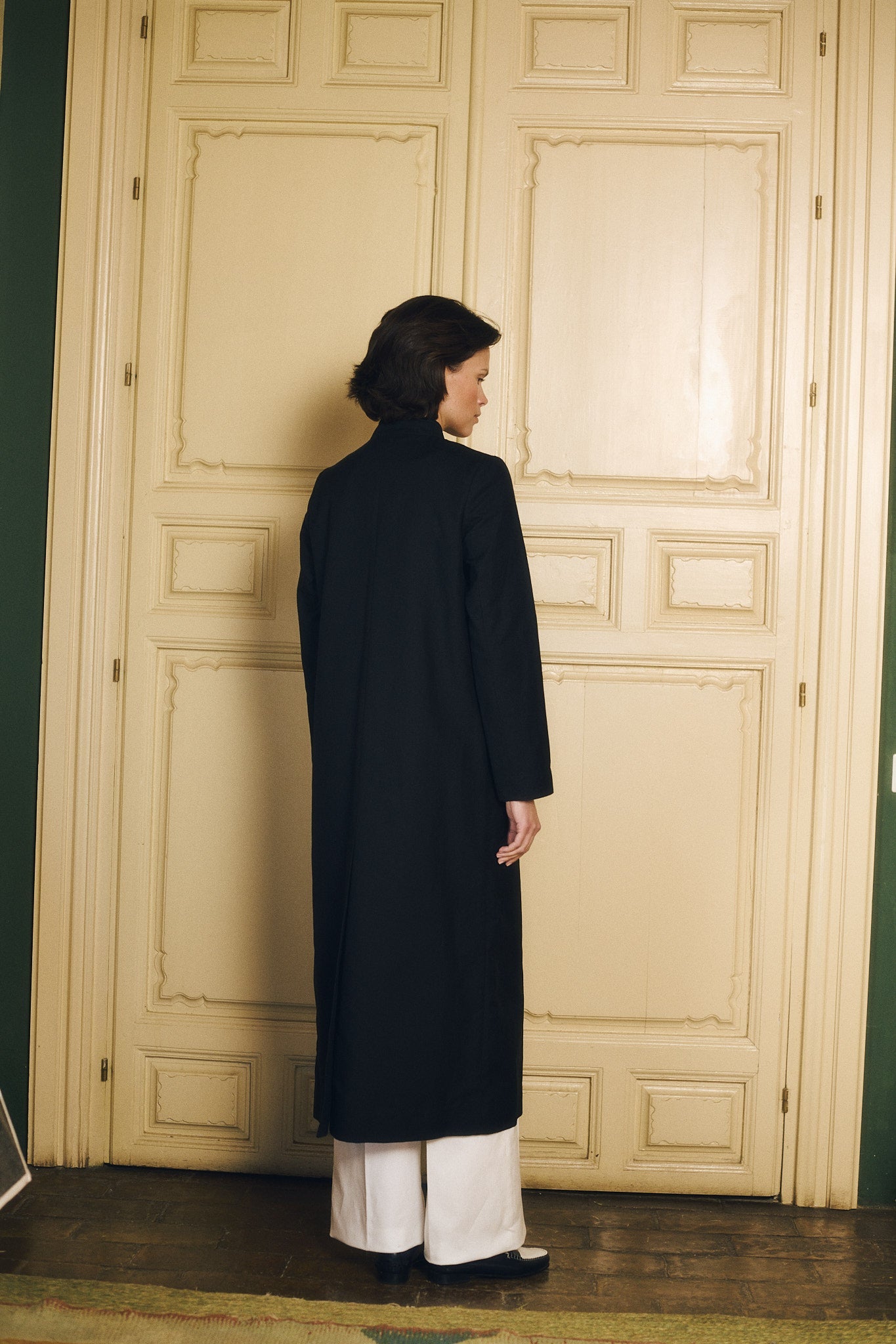 Maria de la Orden | Carnot Coat Black Linen