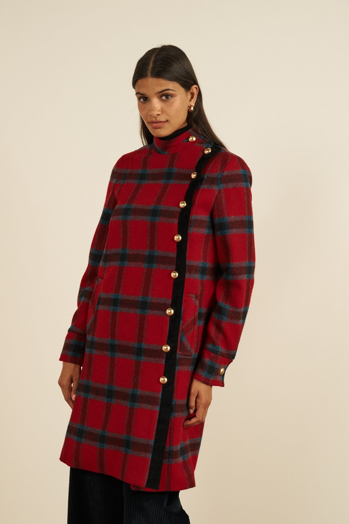 Maria de la Orden | Casimir Coat Red Checks