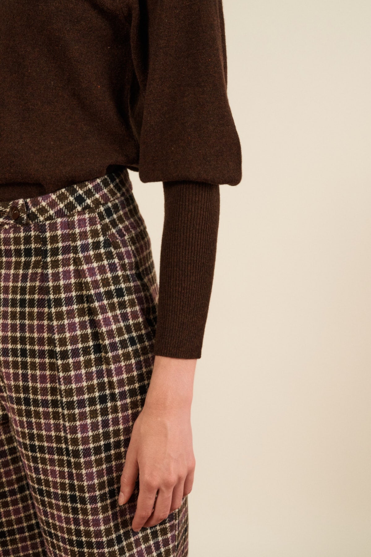 Maria de la Orden | Charly Pants Brown Checks