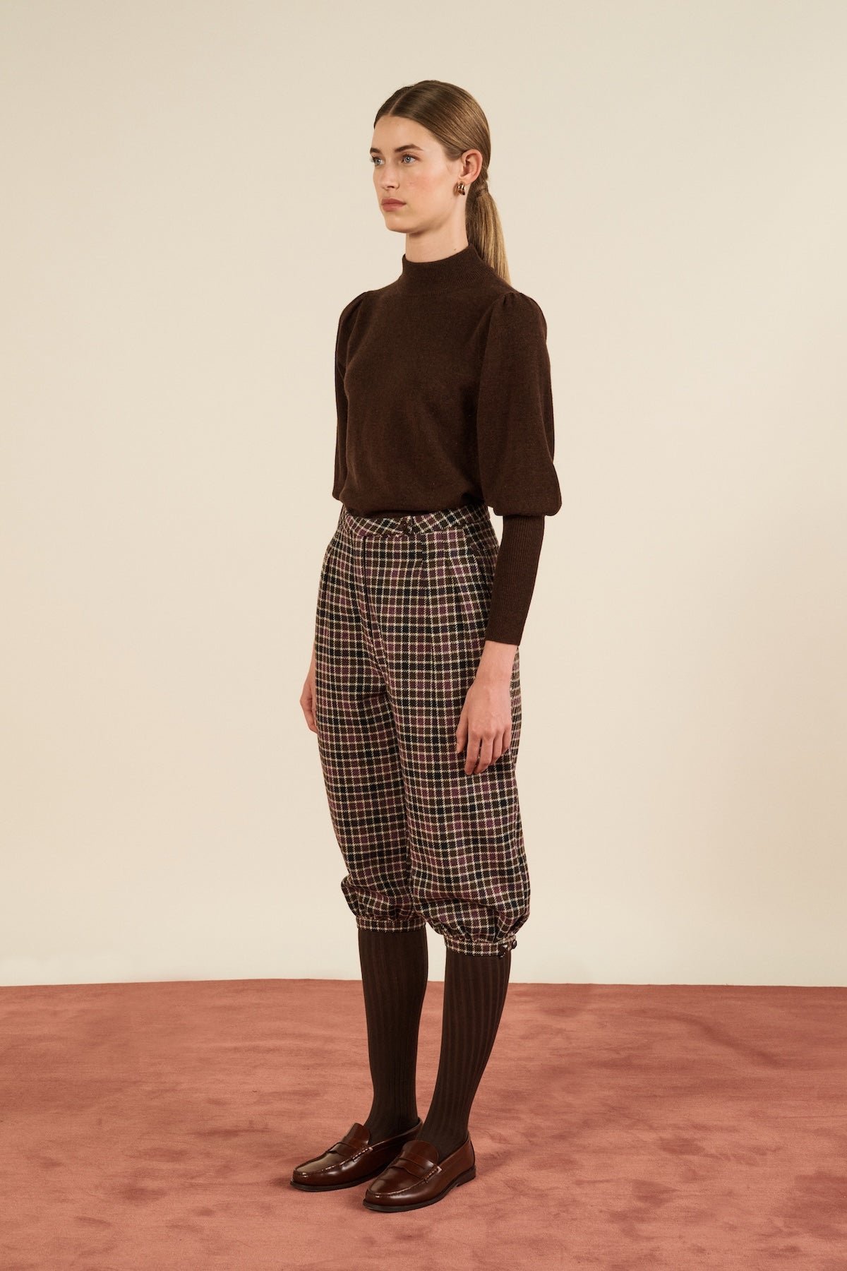 Maria de la Orden | Charly Pants Brown Checks