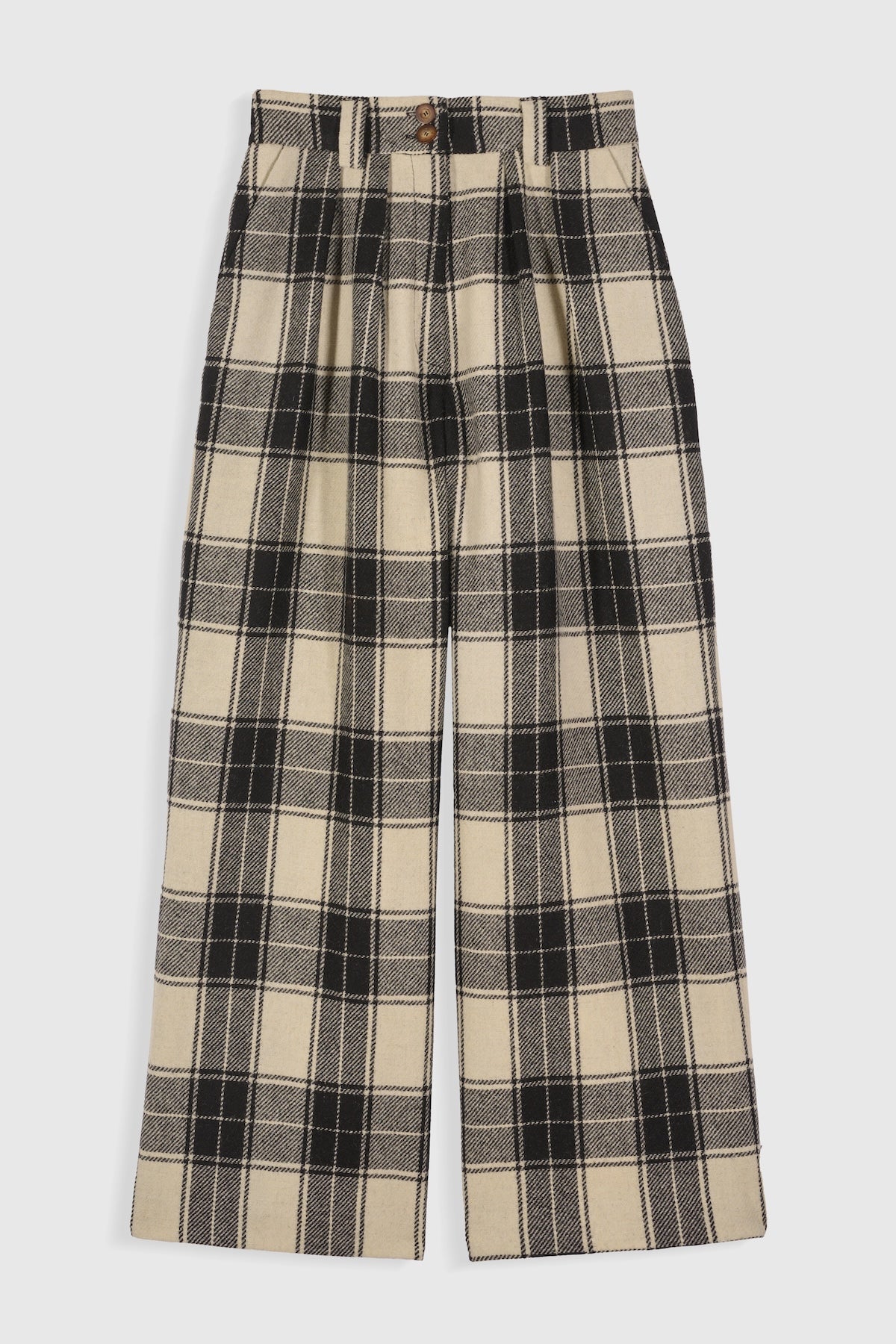 Maria de la Orden | Chesnut Pants B&W Checks display picture 1