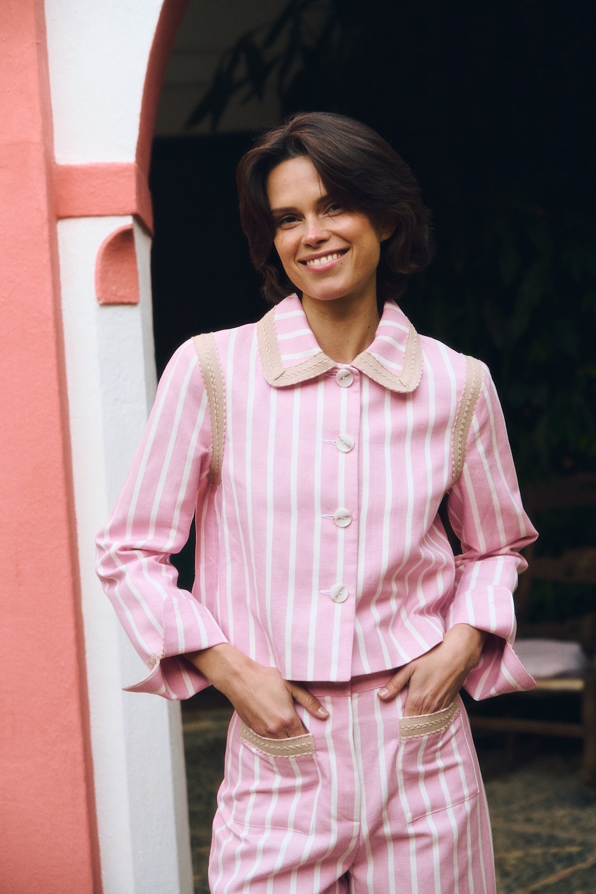Maria de la Orden | Clover Jacket Pink Stripes
