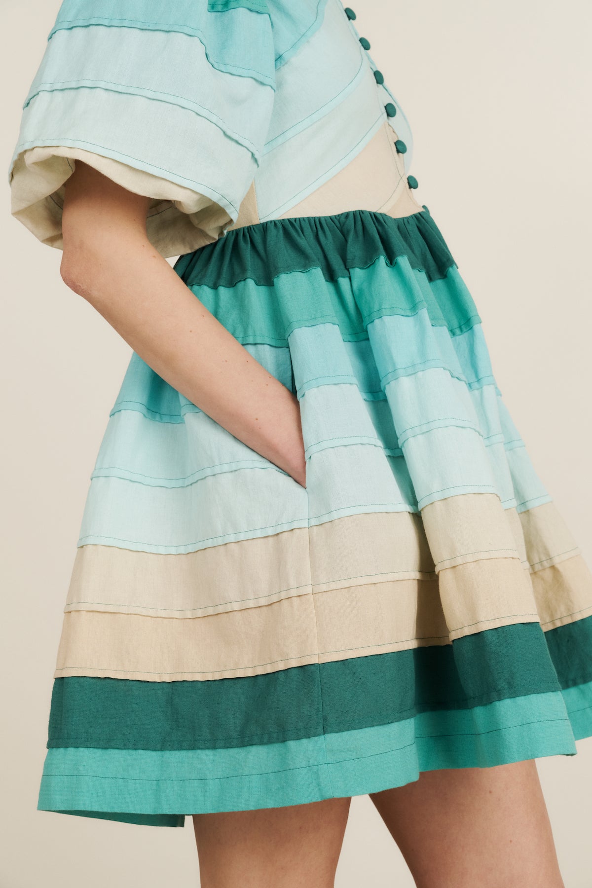 Maria de la Orden | Daisy Dress Aqua Blue