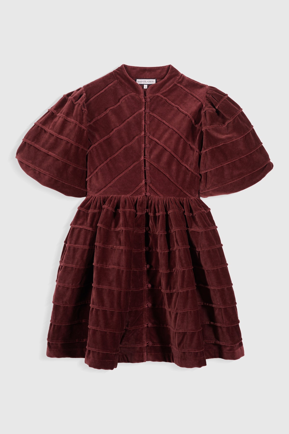 Maria de la Orden | Daisy Dress Windsor Wine Velvet