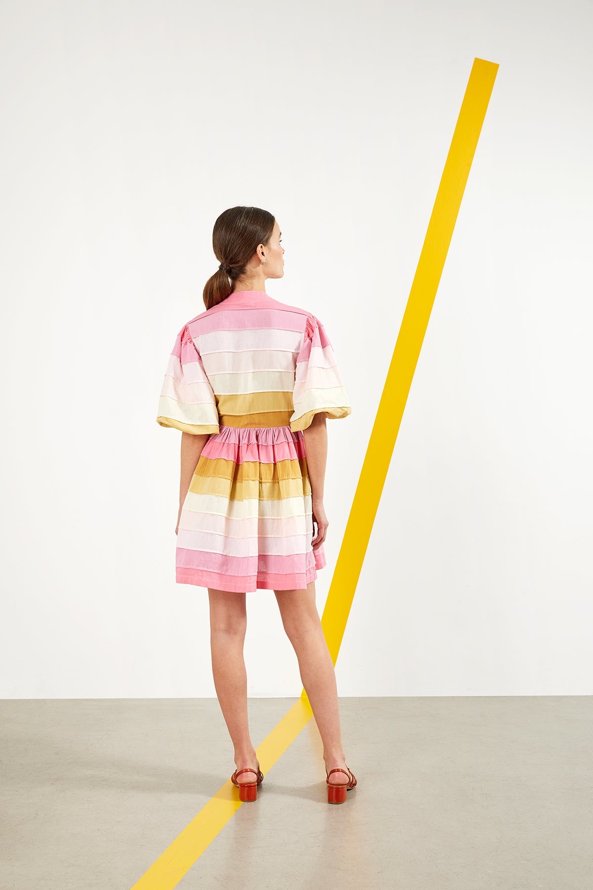 Maria de la Orden | Daisy Dress Pink Rainbow