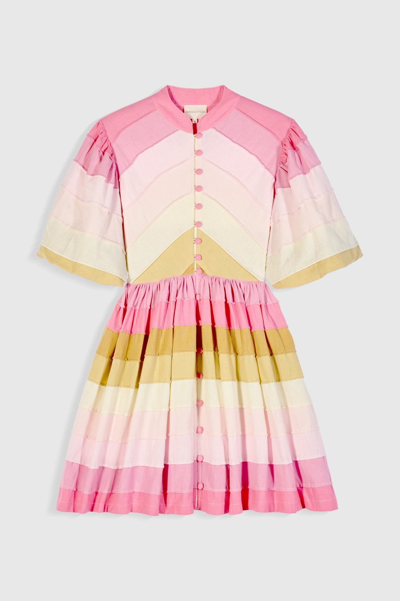 Maria de la Orden | Daisy Dress Pink Rainbow