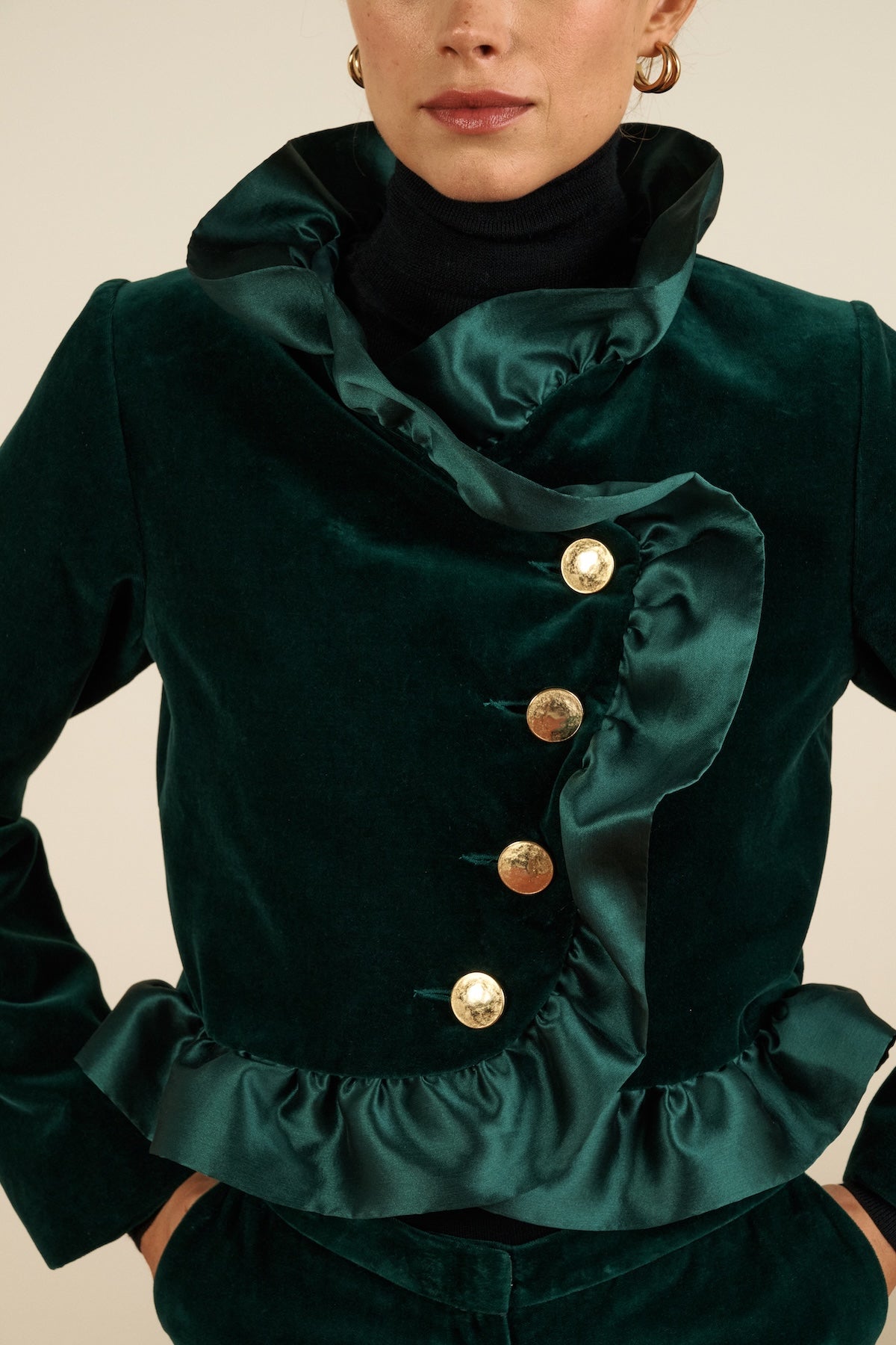 Maria de la Orden | Dune Jacket Green Velvet