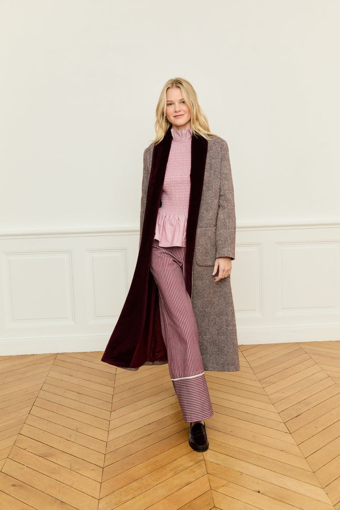 Maria De La Orden Grape Coat Beige Herringbone maria-de-la-orden-grape-coat-beige-herringbone