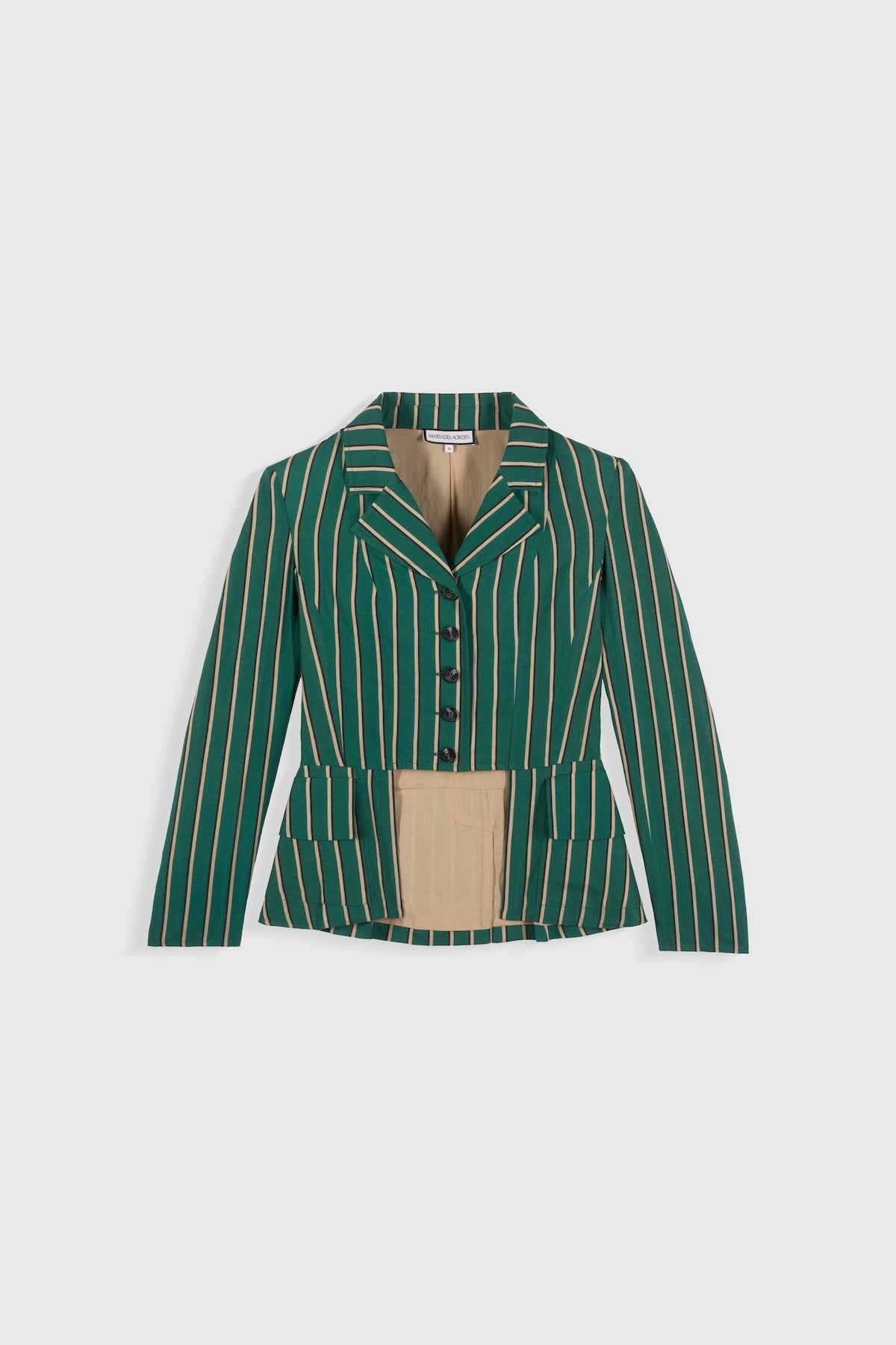 Maria de la Orden | Jake Jacket Forest Green Stripes