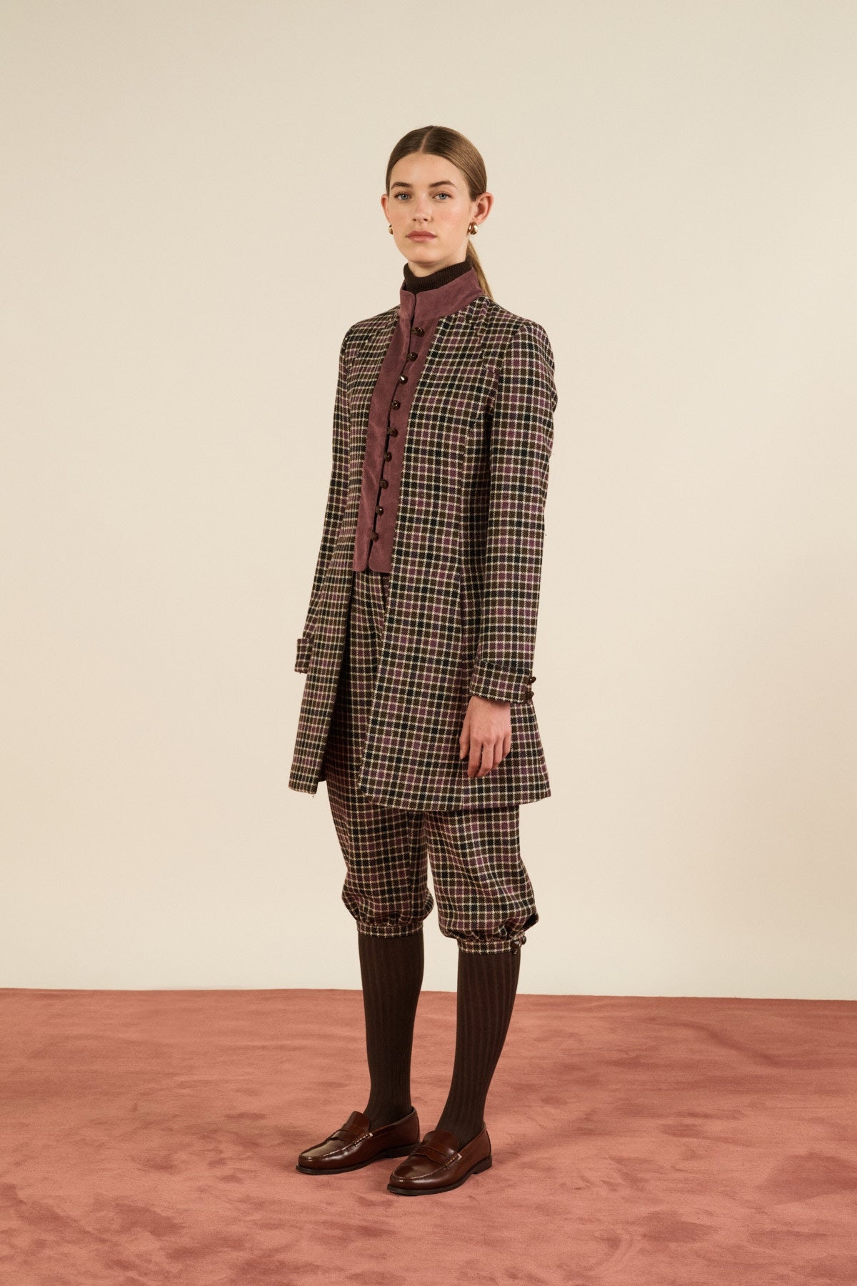 Maria de la Orden | James Jacket Purple Checks