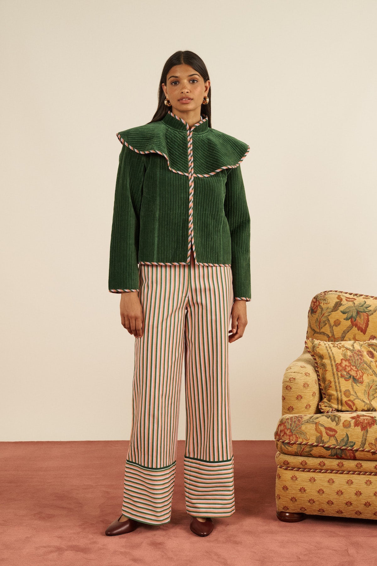 ジャケット・アウター maria Maria de la Orden | Jardin Jacket Green Velvet