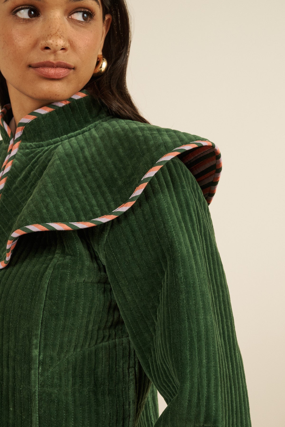 Maria de la Orden | Jardin Jacket Green Velvet