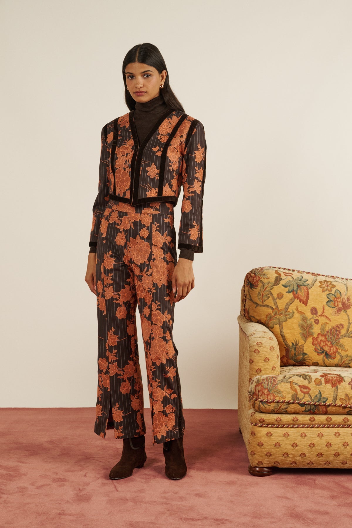 Maria de la Orden | Jones Jacket Brown Embroidered