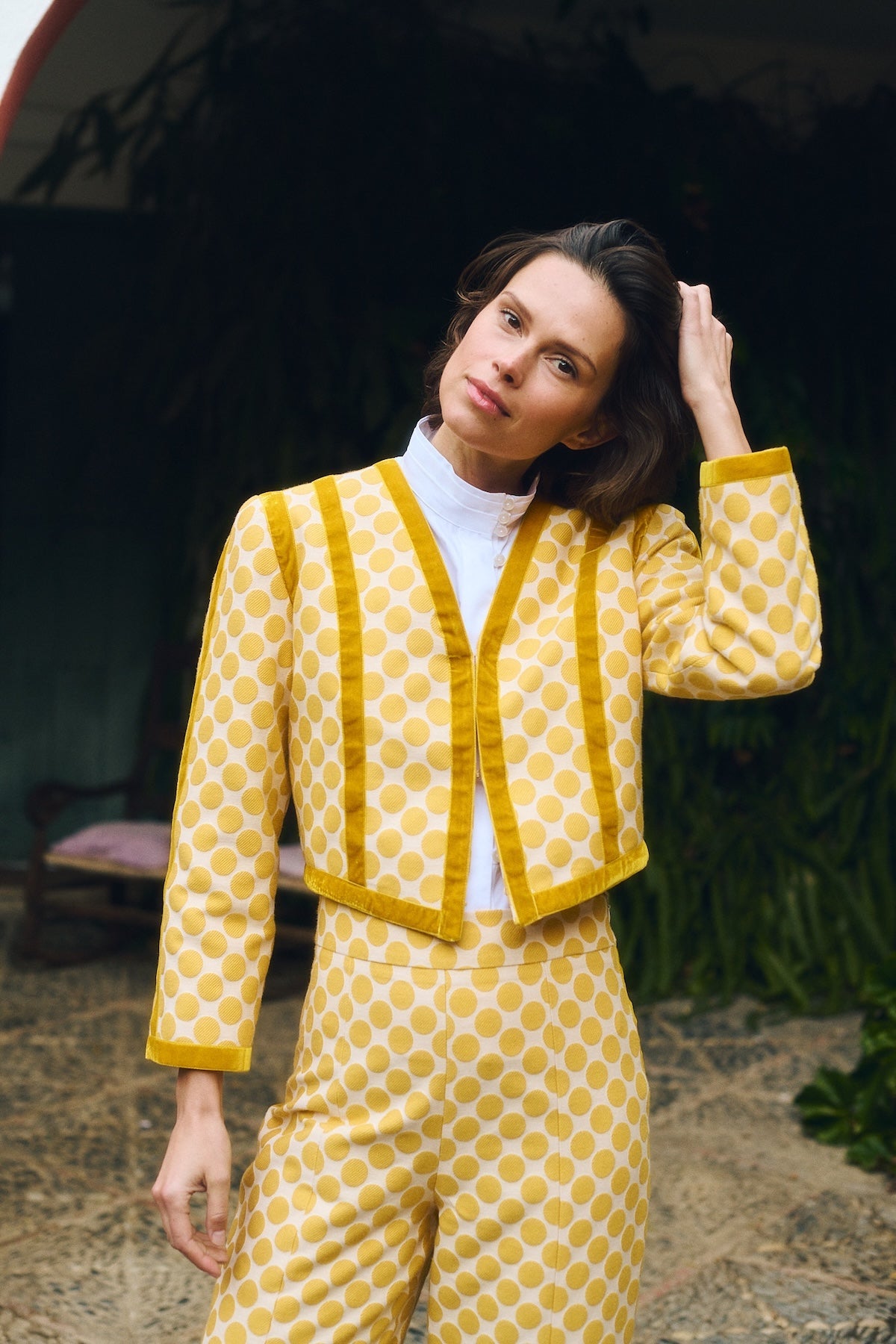Maria de la Orden | Jones Jacket Yellow Polka Dots