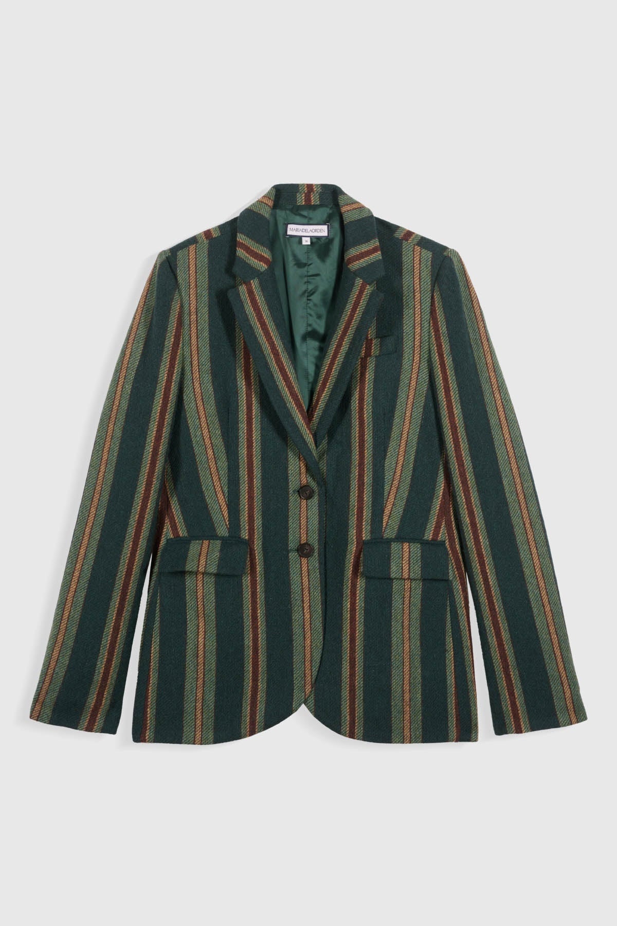 Maria de la Orden | Juliet Jacket Green Wool Stripes