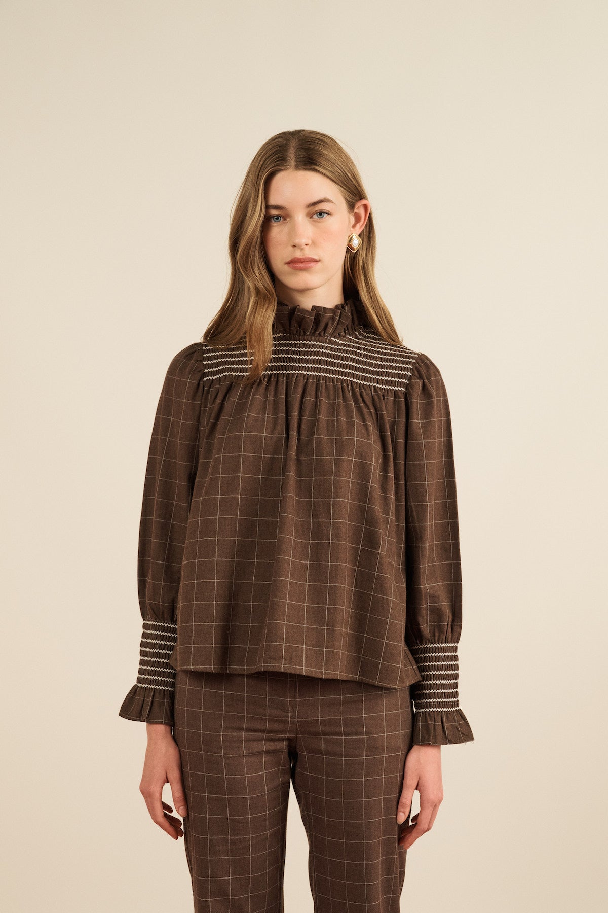 Maria de la Orden | Lilia Shirt Brown Checks