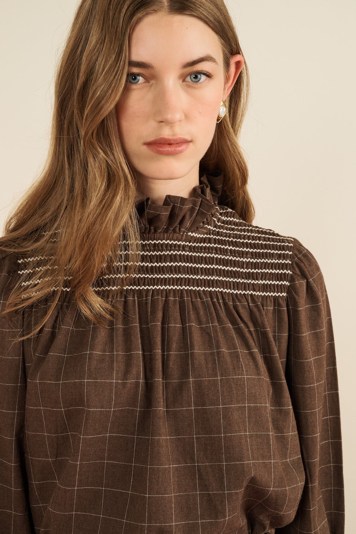Maria de la Orden | Lilia Shirt Brown Checks