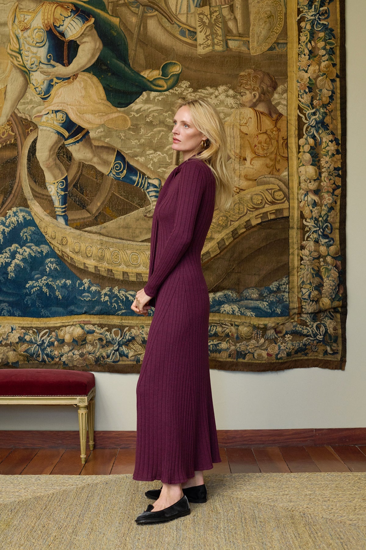 plum knit dress Maria de la Orden costume_ideas:witches