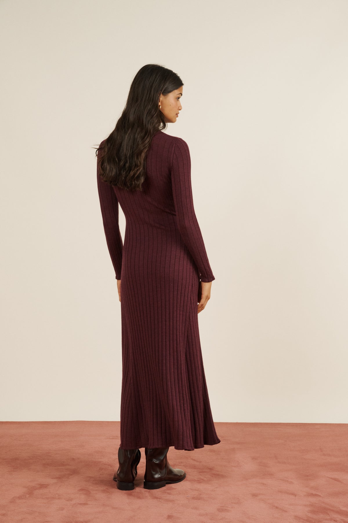 madeleine midi dress XS / Plum