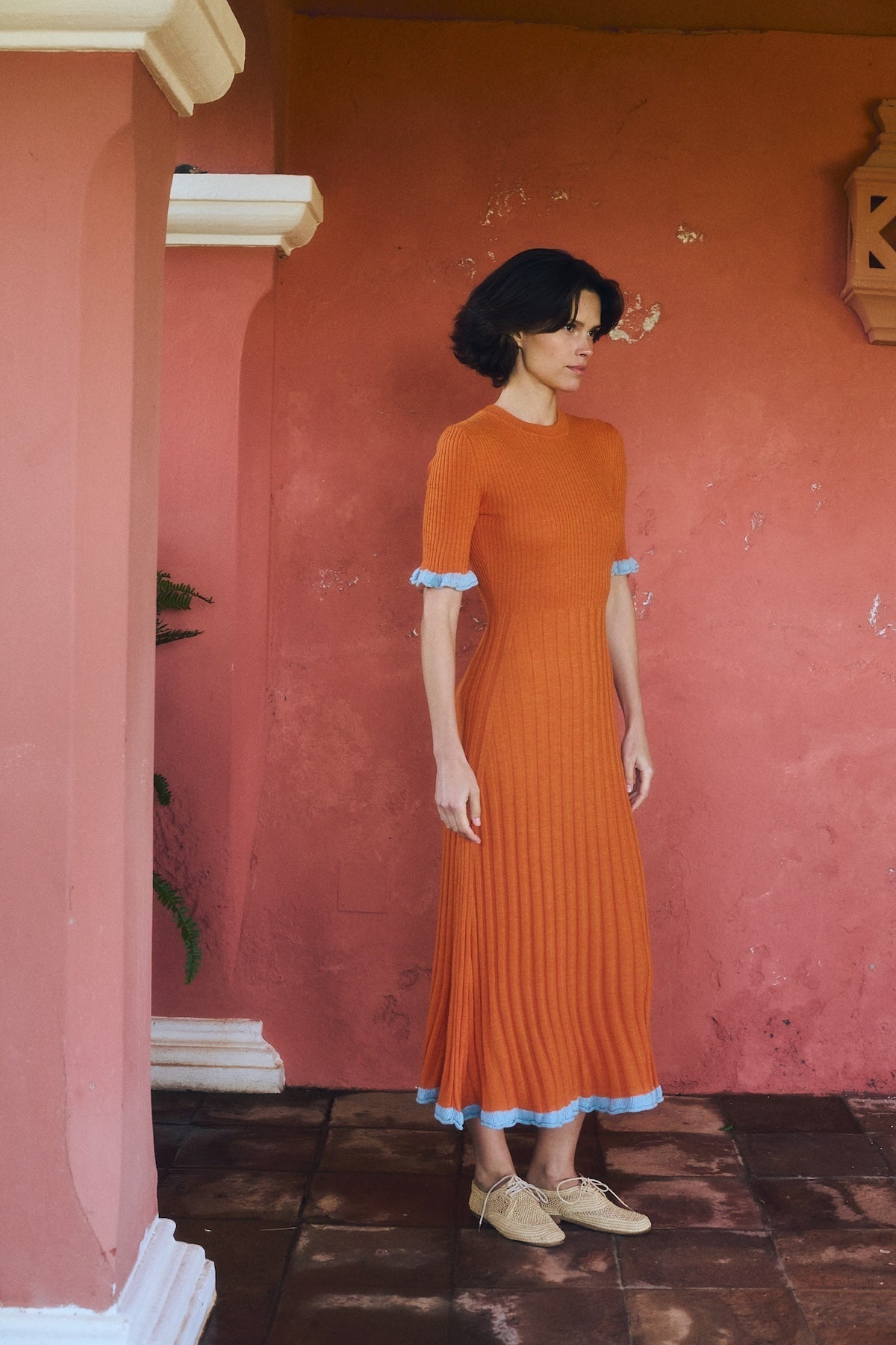 orange red midi dress Magda Dress - Orange
