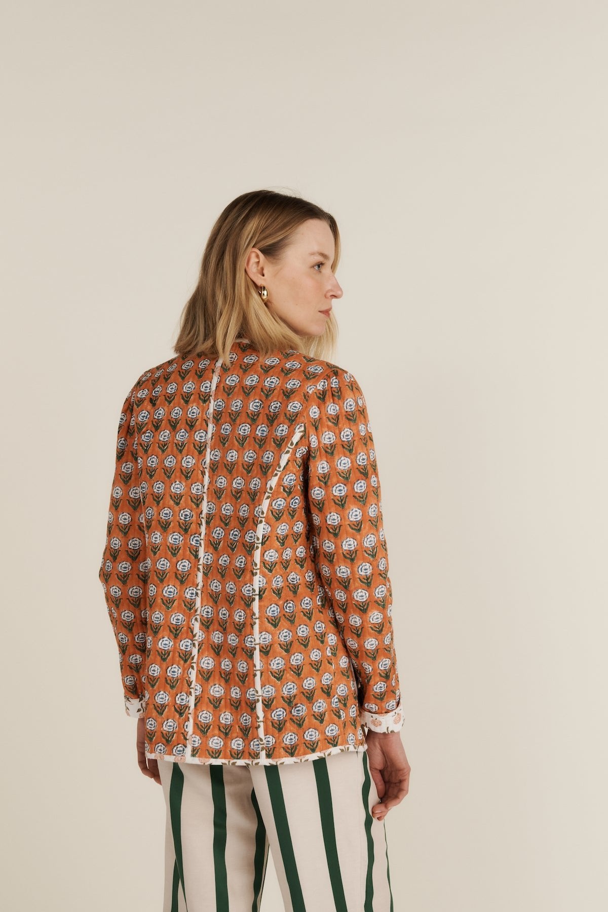 MARIA　オーダー品【パステル画】 Maria de la Orden | Matilda Jacket Orange Flowers