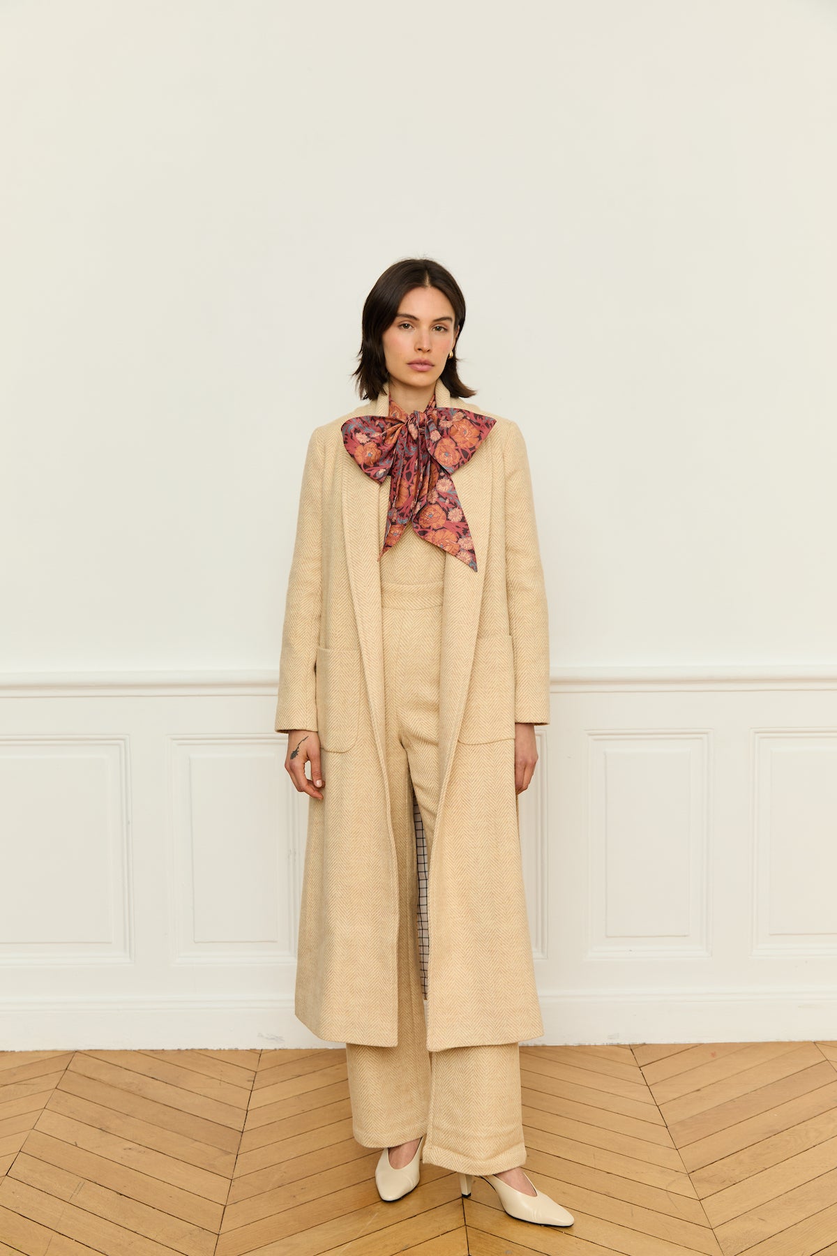 Maria de la Orden | Mushroom Jumpsuit Beige Herringbone