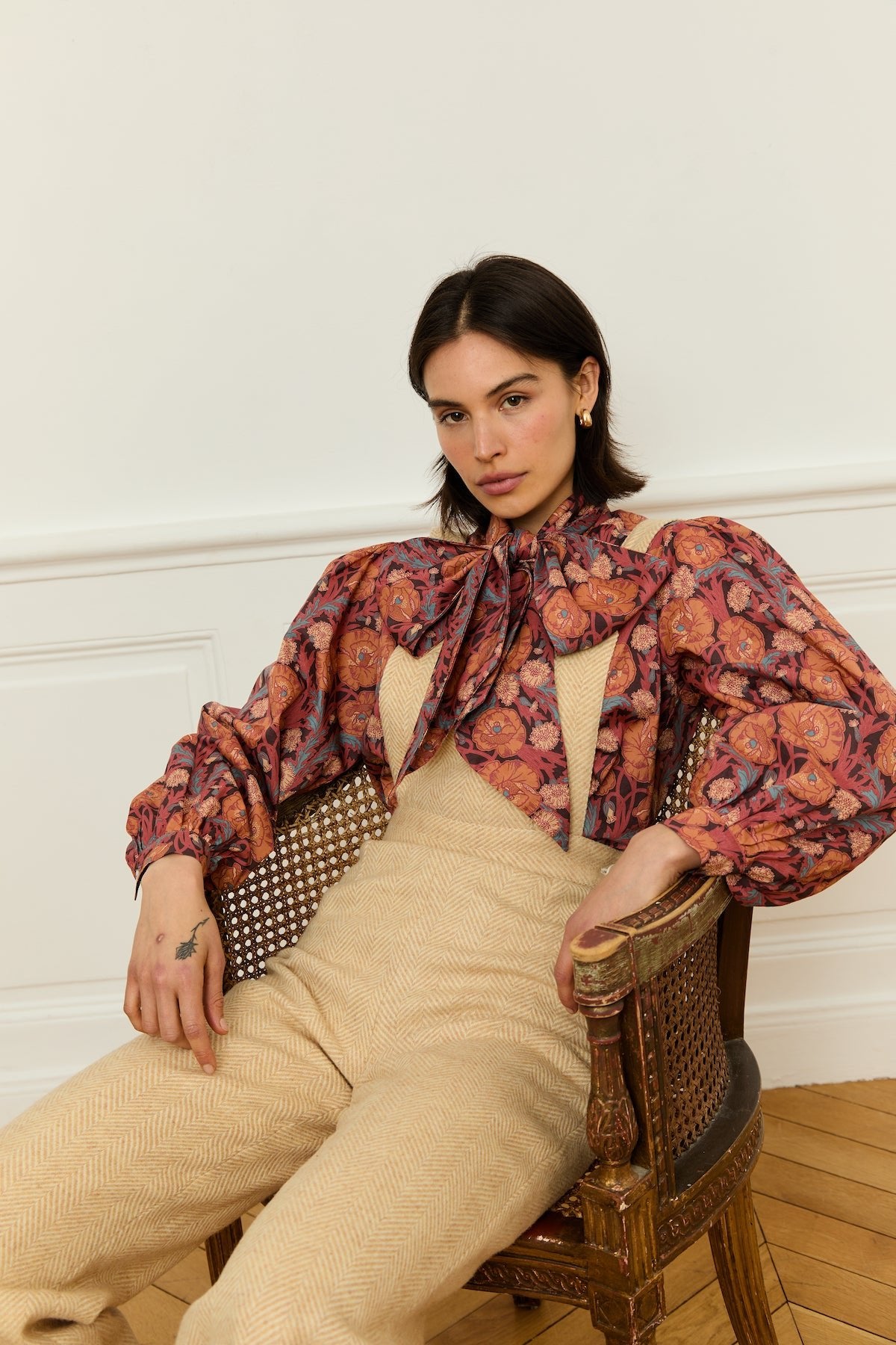 Maria de la Orden | Mushroom Jumpsuit Beige Herringbone