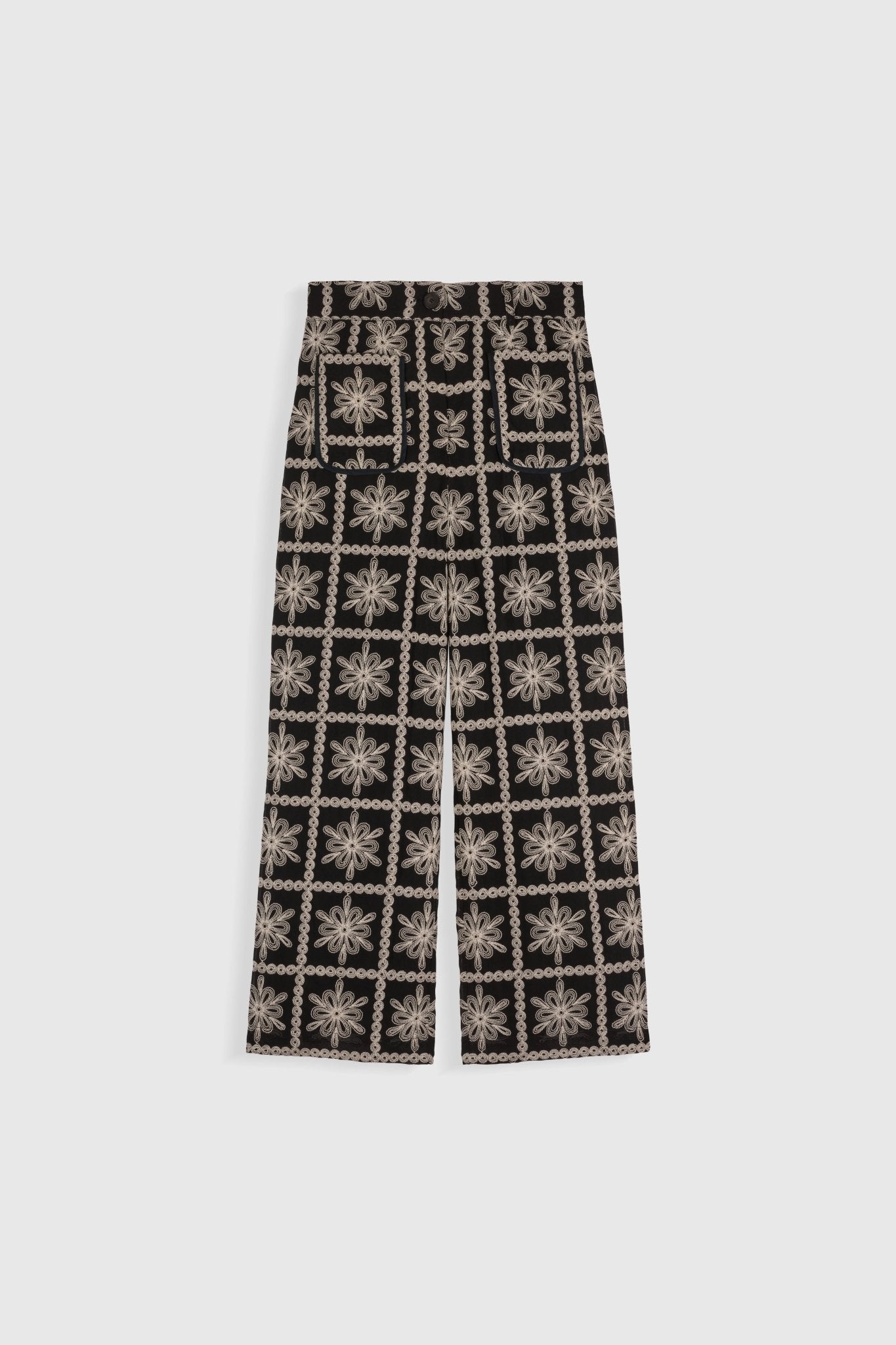Maria de la Orden | Niza Pants Lace Daisy B&W