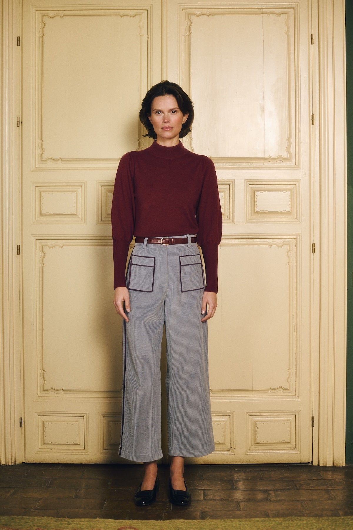 Maria de la Orden | Niza Pants Stone Blue Corduroy