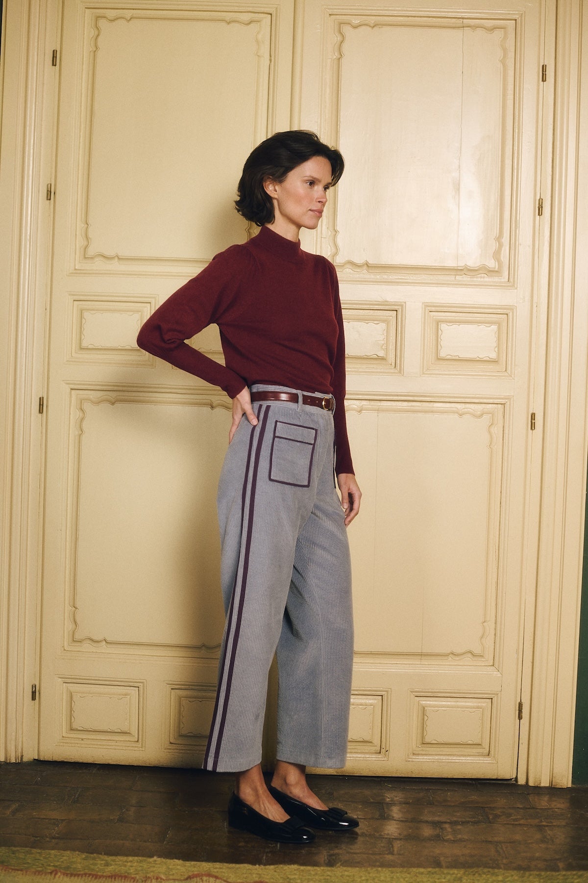 Maria de la Orden | Niza Pants Stone Blue Corduroy