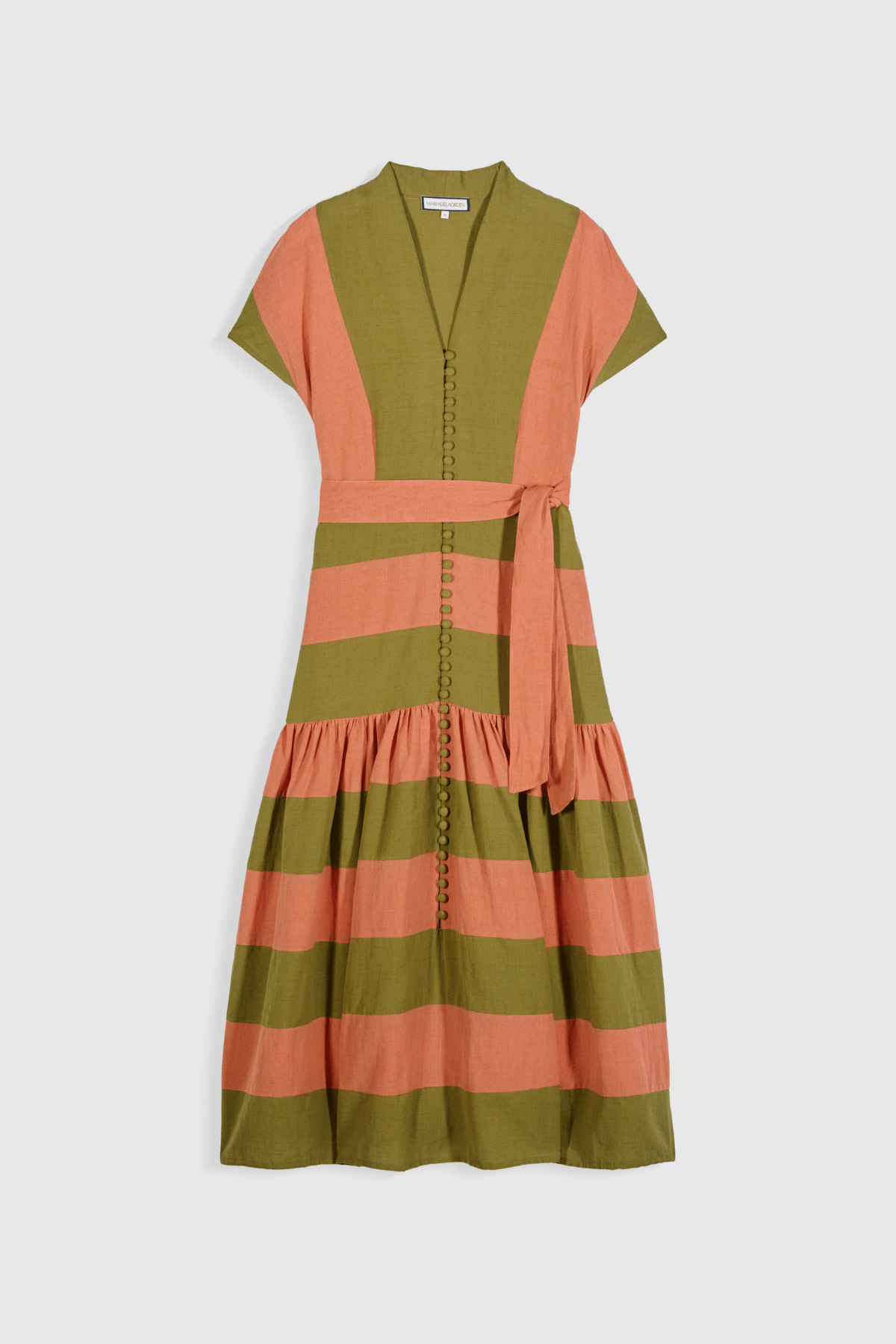 green and coral dress Hazel Blues